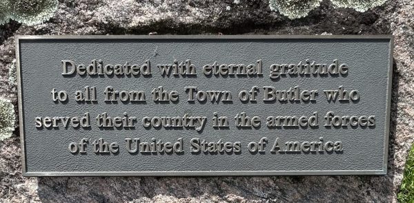TOWN OF BUTLER ARMED FORCES MEMORIAL PLAQUE