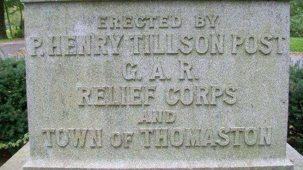 TOWN OF THOMASTON SOLDIERS AND SAILORS WAR MEMORIAL SIDE C