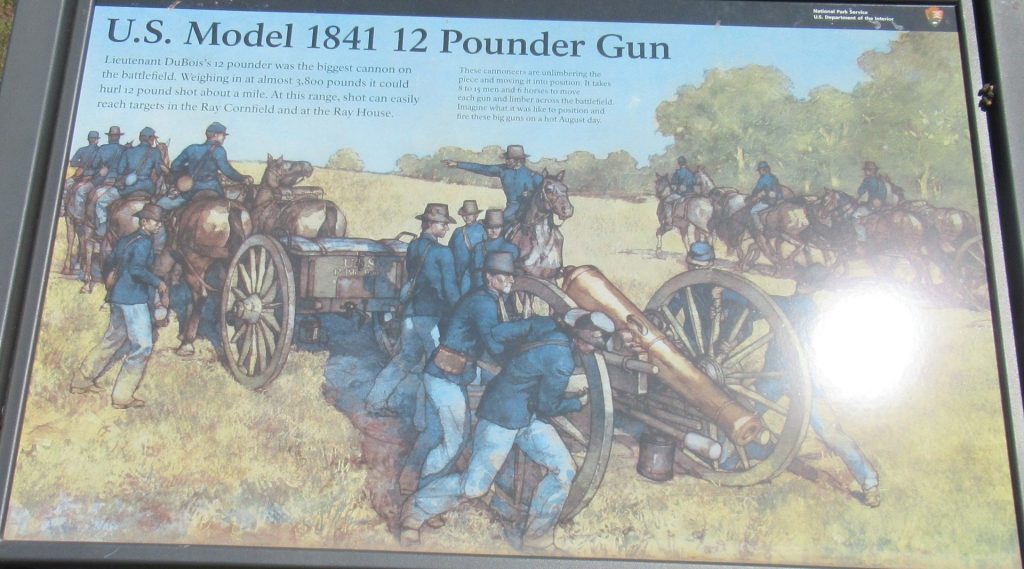 U.S. MODEL 1841 12 POUNDER GUN WAR MEMORIAL PANEL