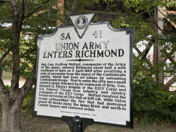 UNION ARMY ENTERS RICHMOND WAR MEMORIAL MARKER