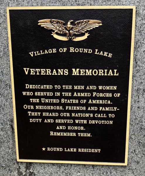 VILLAGE OF ROUND LAKE VETERANS MEMORIAL PLAQUE