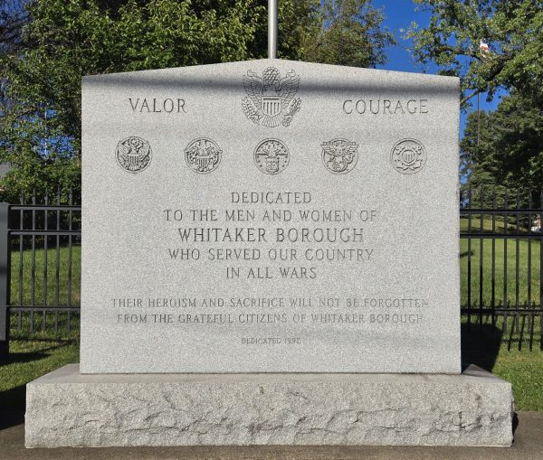 WHITAKER BOROUGH VETERANS MEMORIAL STONE A