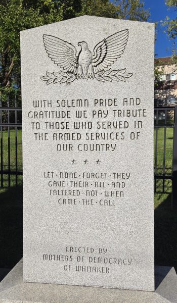 WHITAKER BOROUGH VETERANS MEMORIAL STONE B