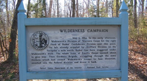 WILDERNESS CAMPAIGN WAR MEMORIAL MARKER