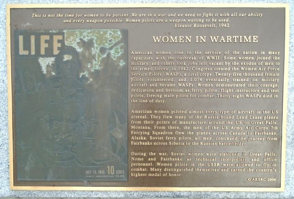 WOMEN IN WARTIME MEMORIAL PLAQUE
