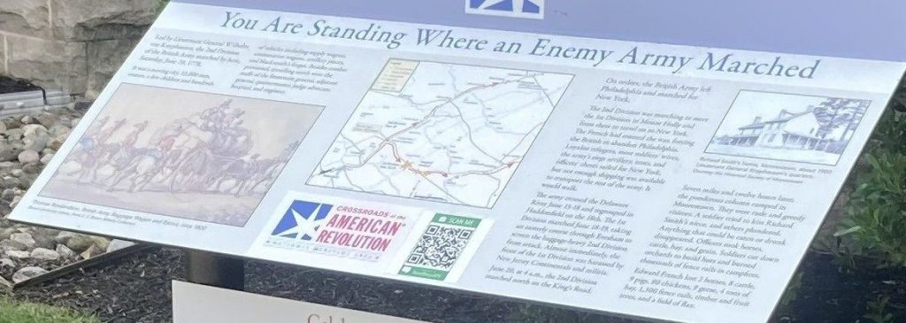 YOU ARE STANDING WHERE AN ENEMY ARMY MARCHED REVOLUTIONARY WAR MEMORIAL PLAQUE