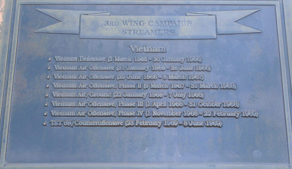 3RD WING HISTORY WAR MEMORIAL PLAQUE F