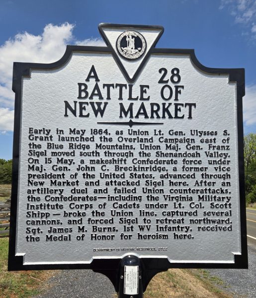 A28 BATTLE OF NEW MARKET MEDAL OF HONOR WAR MEMORIAL MARKER