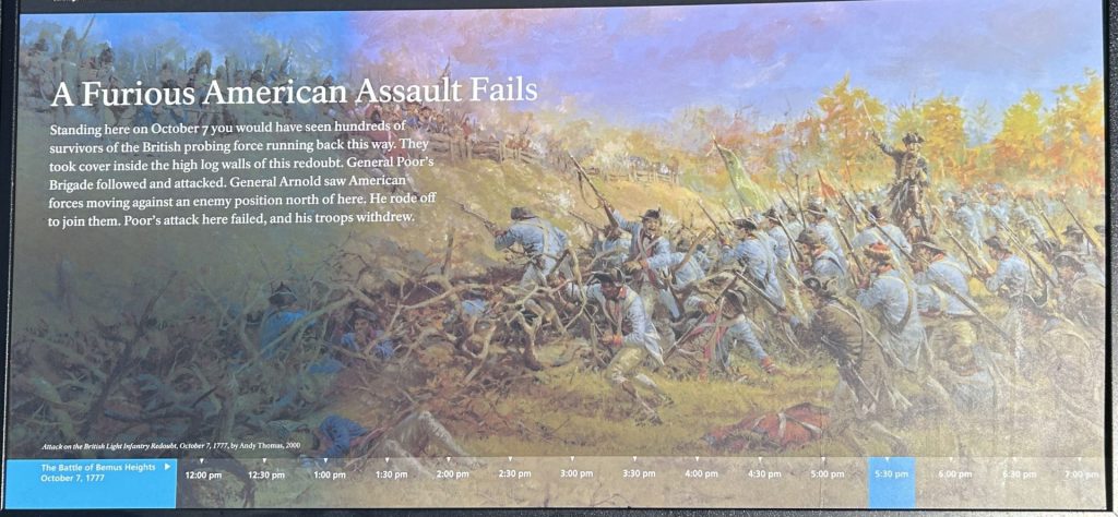 A FURIOUS AMERICAN ASSAULT FAILS REVOLUTIONARY WAR MEMORIAL PANEL
