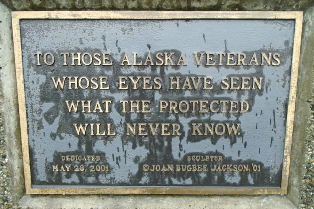 ALASKA VETERANS WAR MEMORIAL PLAQUE