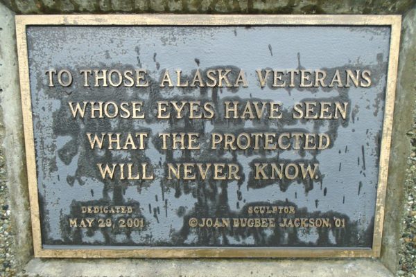 ALASKA VETERANS WAR MEMORIAL PLAQUE