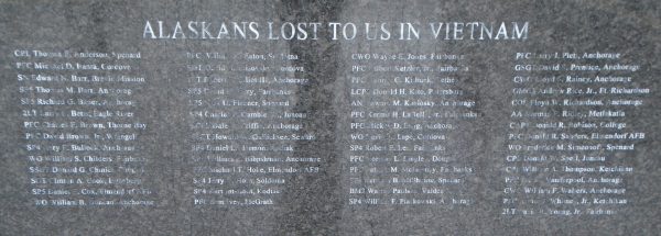 ALASKAN ROLL OF HONORED DEAD WAR MEMORIAL STONE C