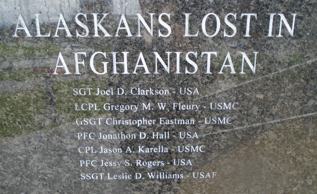 ALASKAN ROLL OF HONORED DEAD WAR MEMORIAL STONE D