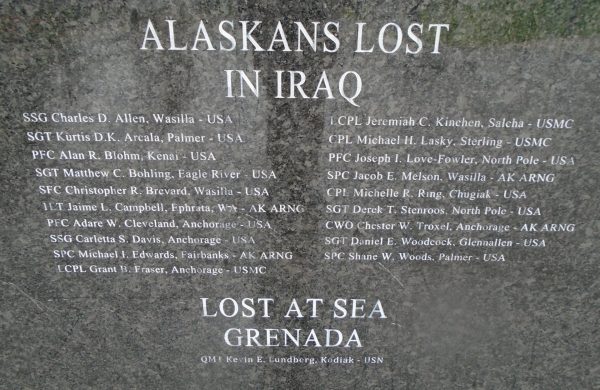 ALASKAN ROLL OF HONORED DEAD WAR MEMORIAL STONE E