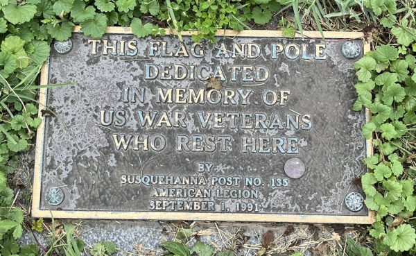 AMERICAN LEGION POST 135 VETERANS MEMORIAL FLAGPOL PLAQUE
