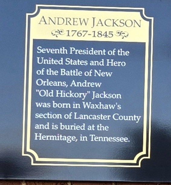 ANDREW JACKSON BATTLE OF NEW ORLEANS MEMORIAL PLAQUE