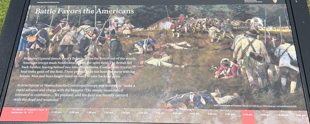 BATTLE FAVORS THE AMERICANS REVOLUTIONARY WAR MEMORIAL