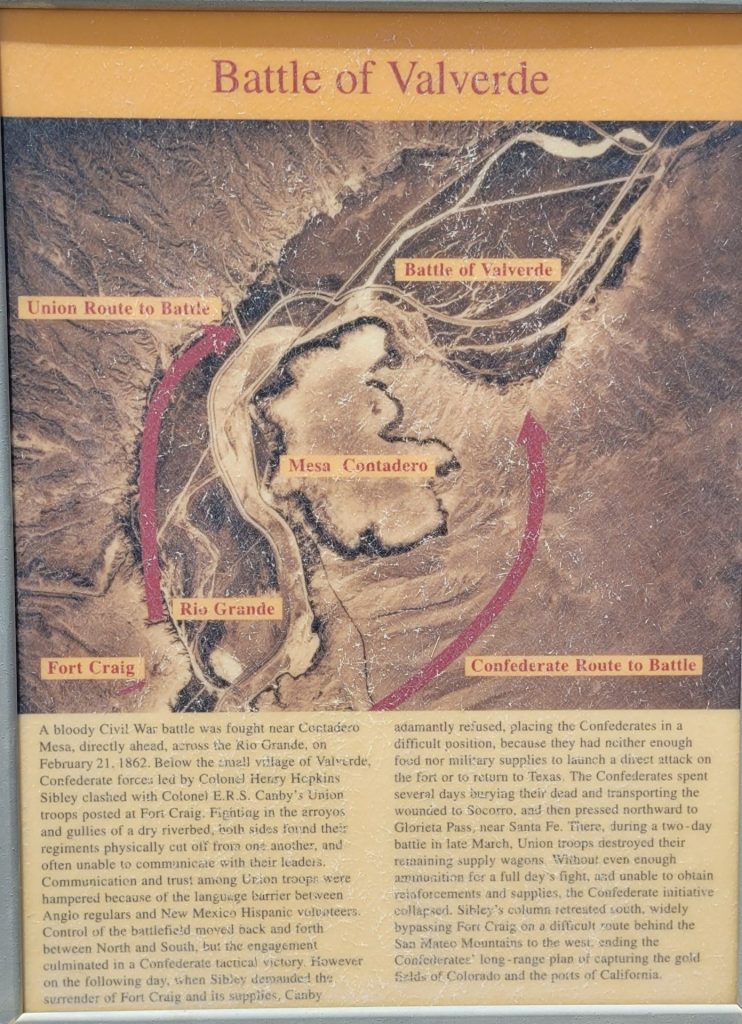 BATTLE OF VALVERDE WAR MEMORIAL PANEL