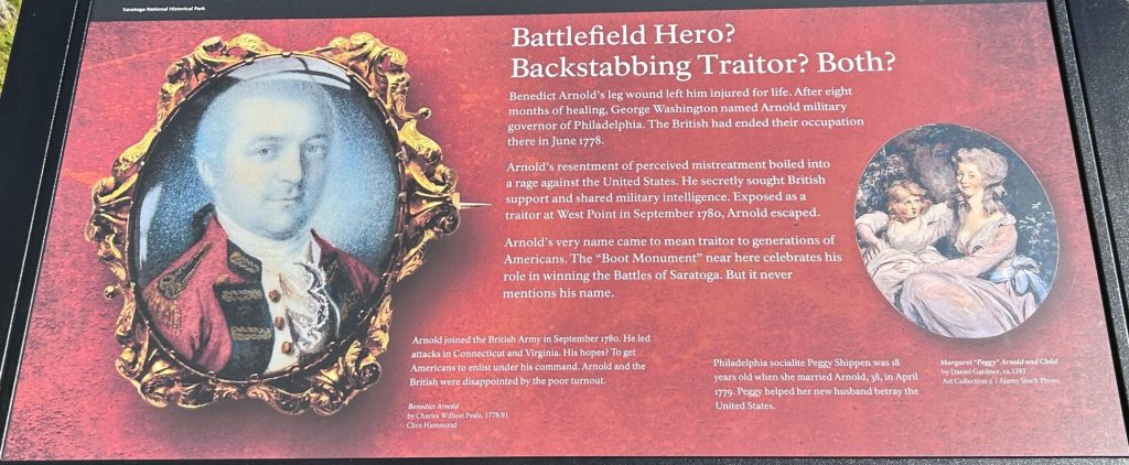 BATTLEFIELD HERO? BACKSTABBING TRAITOR? BOTH? REVOLUTIONARY WAR MEMORIAL PANEL STILLWATER