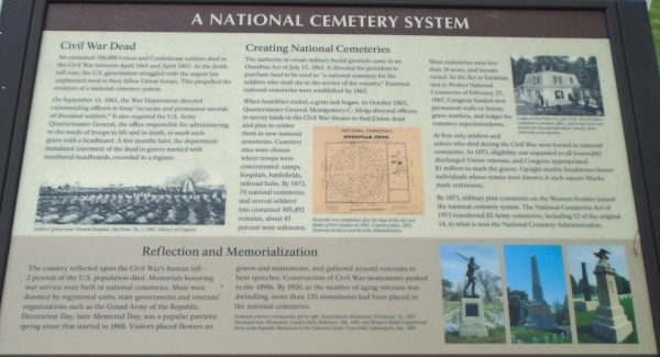 CAMP NELSON NATIONAL CEMETERY A NATIONAL CEMETERY SYSTEM WAR MEMORIAL PANEL