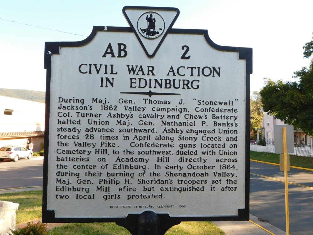 CIVIL WAR ACTION IN EDINBURG MEMORIAL MARKER
