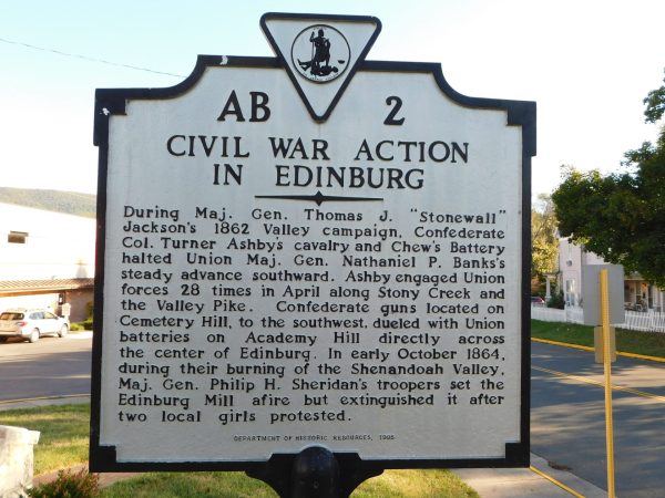 CIVIL WAR ACTION IN EDINBURG MEMORIAL MARKER