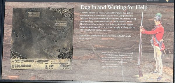 DUG IN AND WAITING FOR HELP REVOLUTIONARY WAR MEMORIAL PANEL