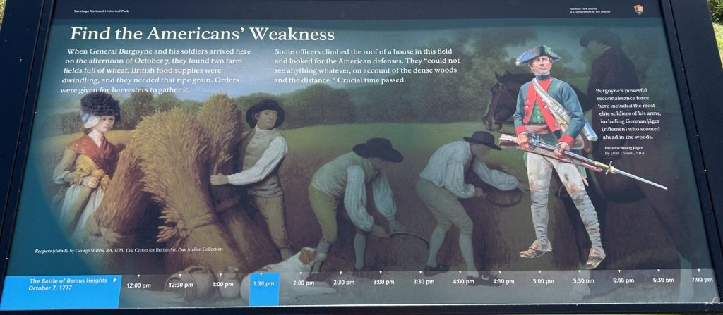 FIND THE AMERICANS’ WEAKNESS REVOLUTIONARY WAR MEMORIAL PANEL