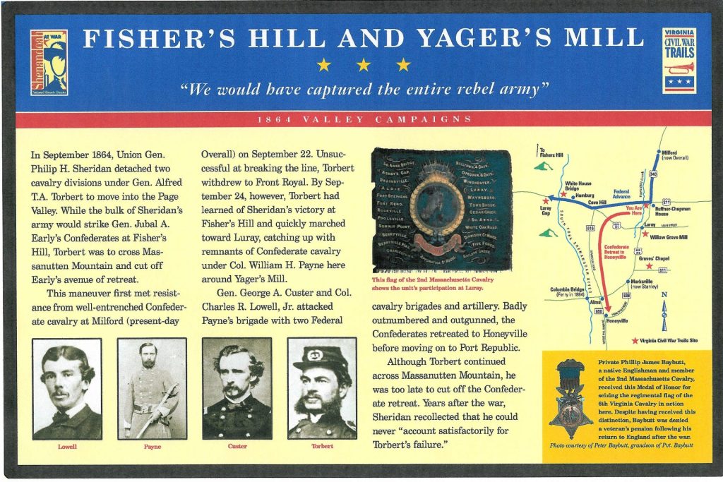 FISHER’S HILL AND YAGER’S MILL WAR MEMORIAL PANEL