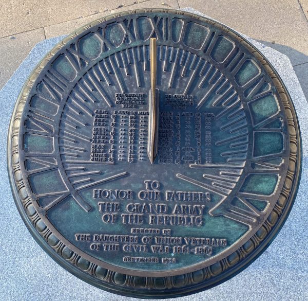 GRAND ARMY OF THE REPUBLIC WAR MEMORIAL SUNDIAL PLAQUE