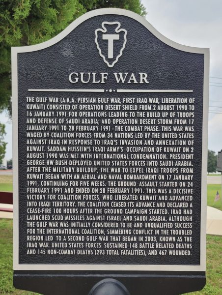 GULF WAR MEMORIAL MARKER