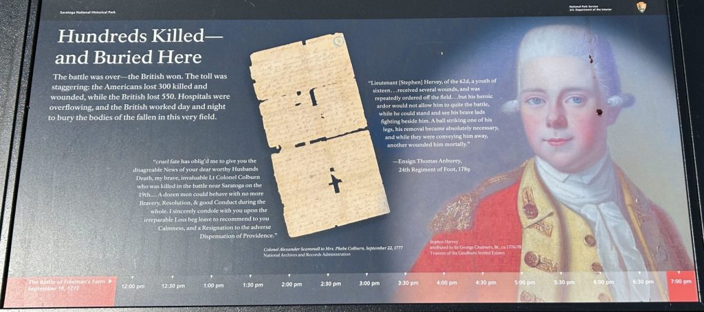 HUNDREDS KILLED-AND BURIED HERE REVOLUTIONARY WAR MEMORIAL PANEL