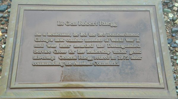 LT GEN ROBERT RUEGG WAR MEMORIAL PLAQUE