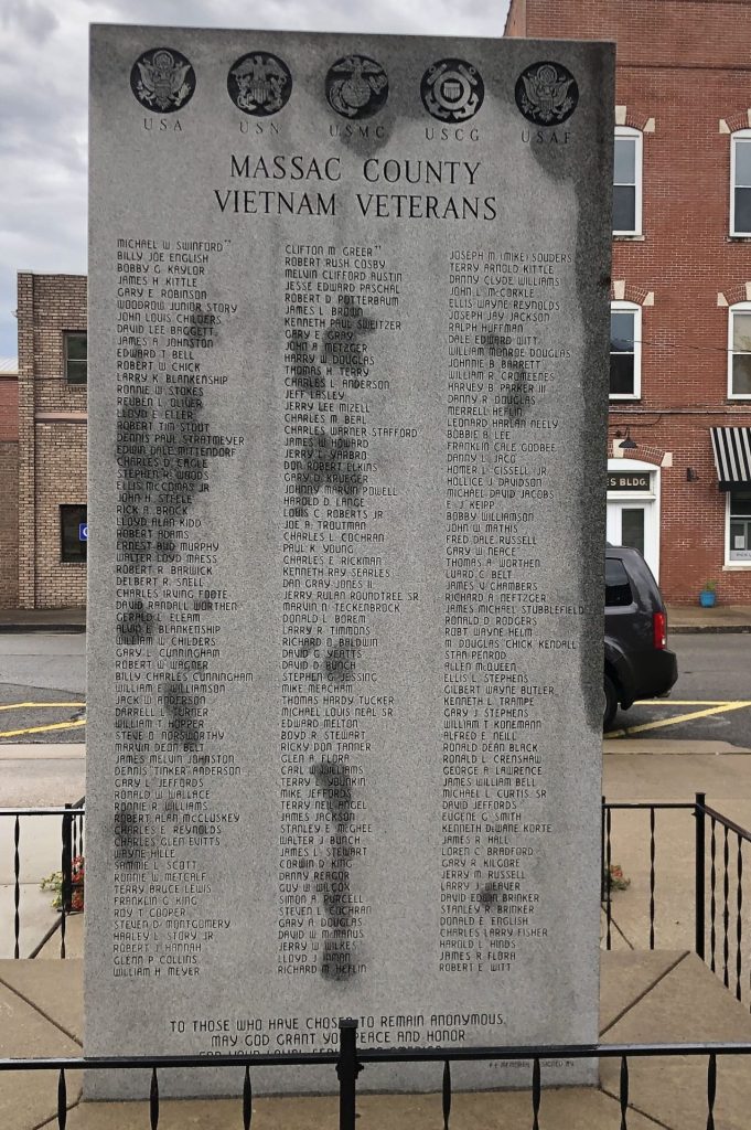 MASSAC COUNTY VIETNAM VETERANS MEMORIAL SIDE A