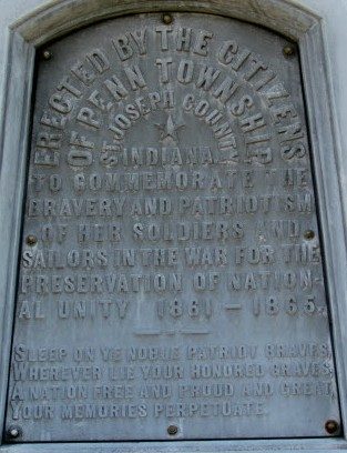 MICHAWAKA CIVIL WAR SOLDIERS AND SAILORS MEMORIAL SIDE A