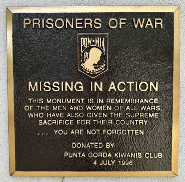 PUNTA GORDA VETERANS PARK PLAQUE B