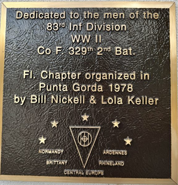 PUNTA GORDA VETERANS PARK PLAQUE E