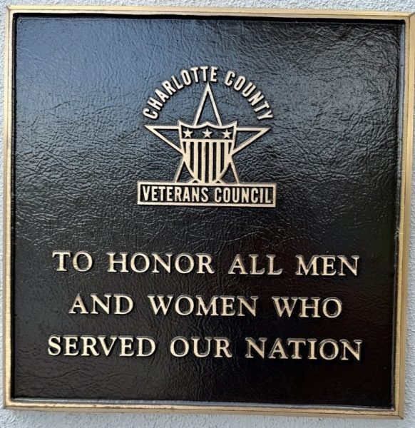 PUNTA GORDA VETERANS PARK PLAQUE F