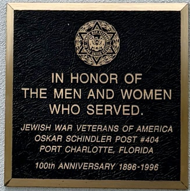 PUNTA GORDA VETERANS PARK PLAQUE K