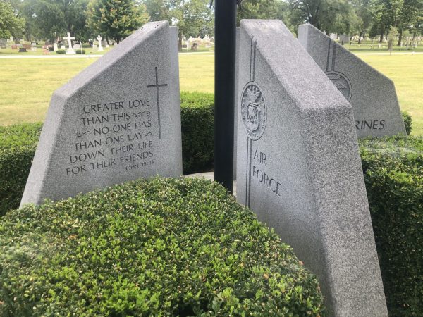 QUEEN OF HEAVEN CEMETERY VETERANS MEMORIAL FLAGPOLE SIDE A