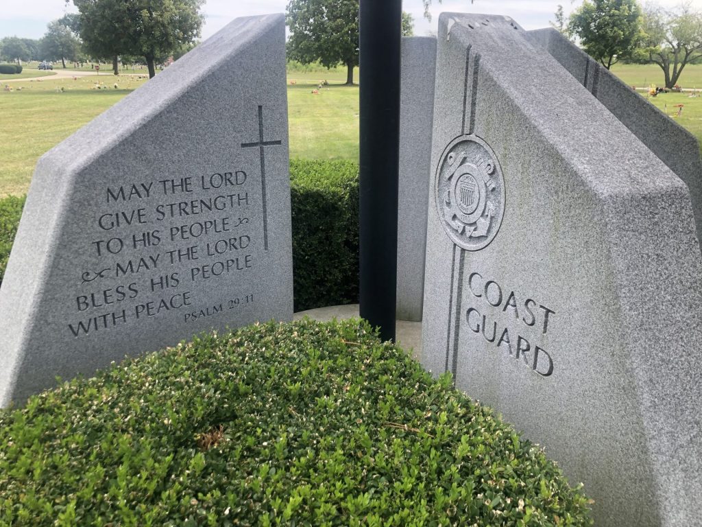 QUEEN OF HEAVEN CEMETERY VETERANS MEMORIAL FLAGPOLE SIDE B