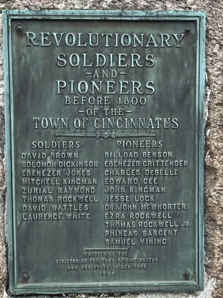 REVOLUTIONARY SOLDIERS AND PIONEERS BEFORE 1800 MEMORIAL PLAQUE