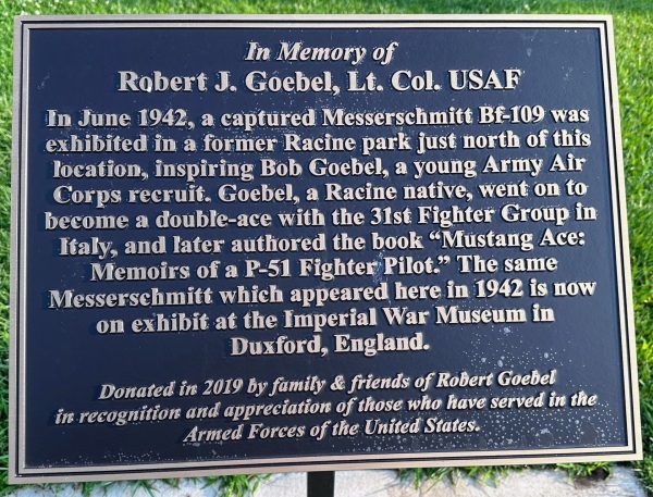 ROBERT J. GOEBEL, LT. COL. USAF WAR MEMORIAL PLAQUE