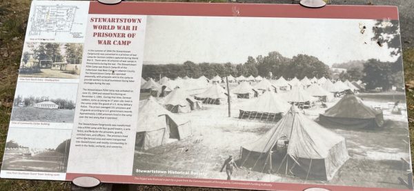 STEWARTSTOWN WORLD WAR II PRISONER OF WAR CAMP MEMORIAL PANEL