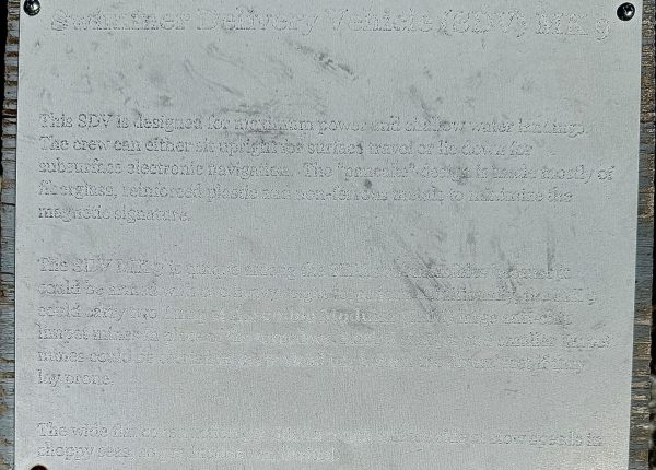 SWIMMER DELIVERY VEHICLE (SDV) MK 9 MEMORIAL PLAQUE