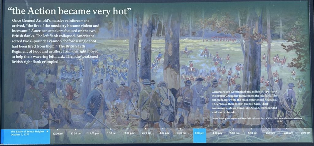 “THE ACTION BECAME VERY HOT” REVOLUTIONARY WAR MEMORIAL PANEL