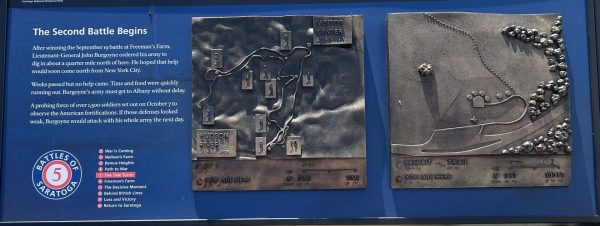 THE SECOND BATTLE BEGINS REVOLUTIONARY WAR MEMORIAL PANEL