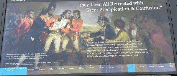 “THEY THEN ALL RETREETED WITH GREAT PRECIPICATION & CONFUSION REVOLUTIONARY WAR MEMORIAL PANEL