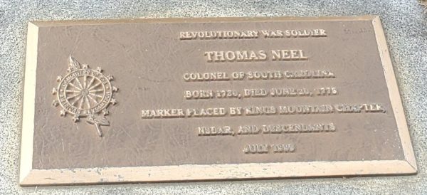THOMAS NEEL REVOLUTIONARY WAR SOLDIER MEMORIAL PLAQUE