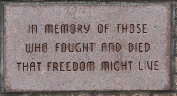 THOSE WHO FOUGHT AND DIED WAR MEMORIAL STONE